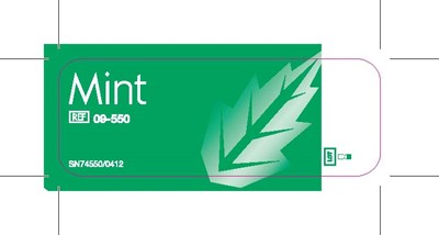 Mint Flavor label - pH7 Gel Mint Label 0412